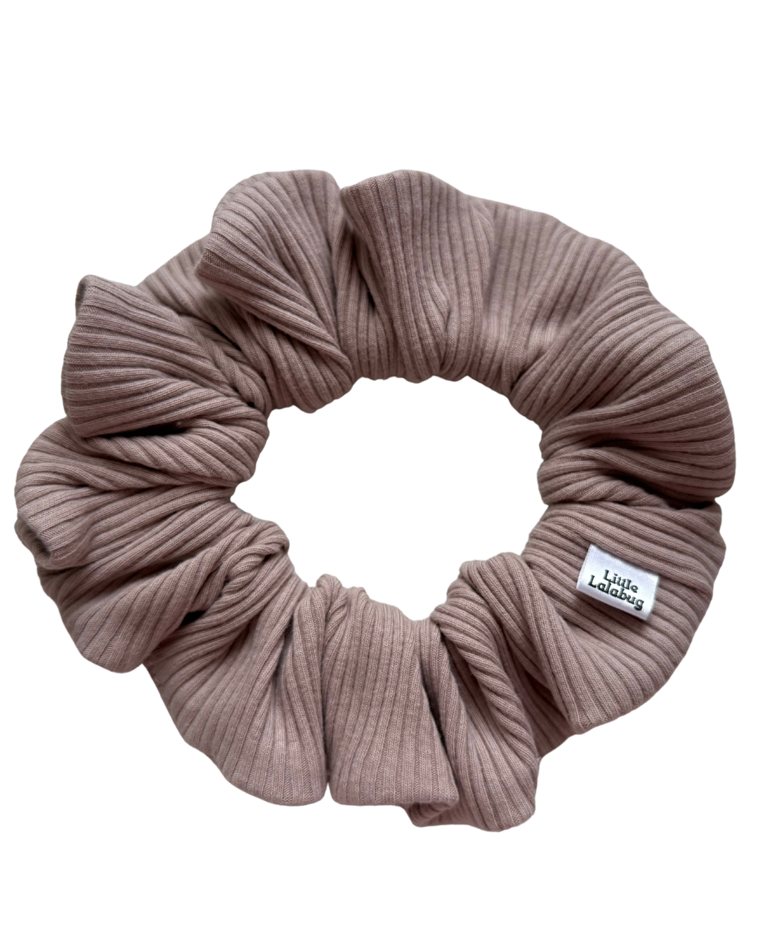 Light Brown Ribbed Regular Scrunchie