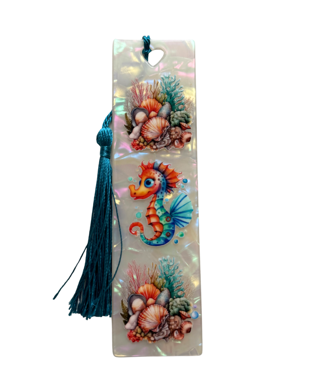 Seahorse acrylic bookmark