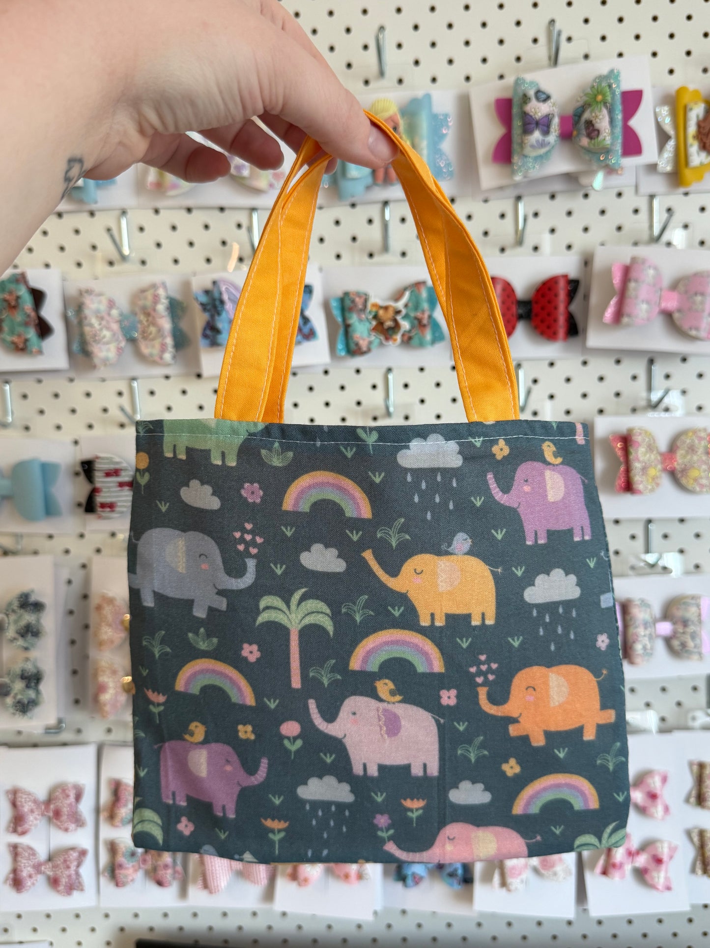 Mini Tote Elephants