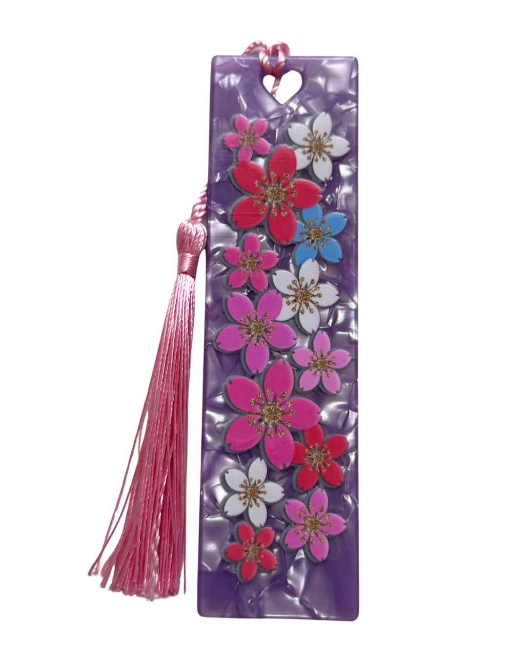 Flowers acrylic bookmark