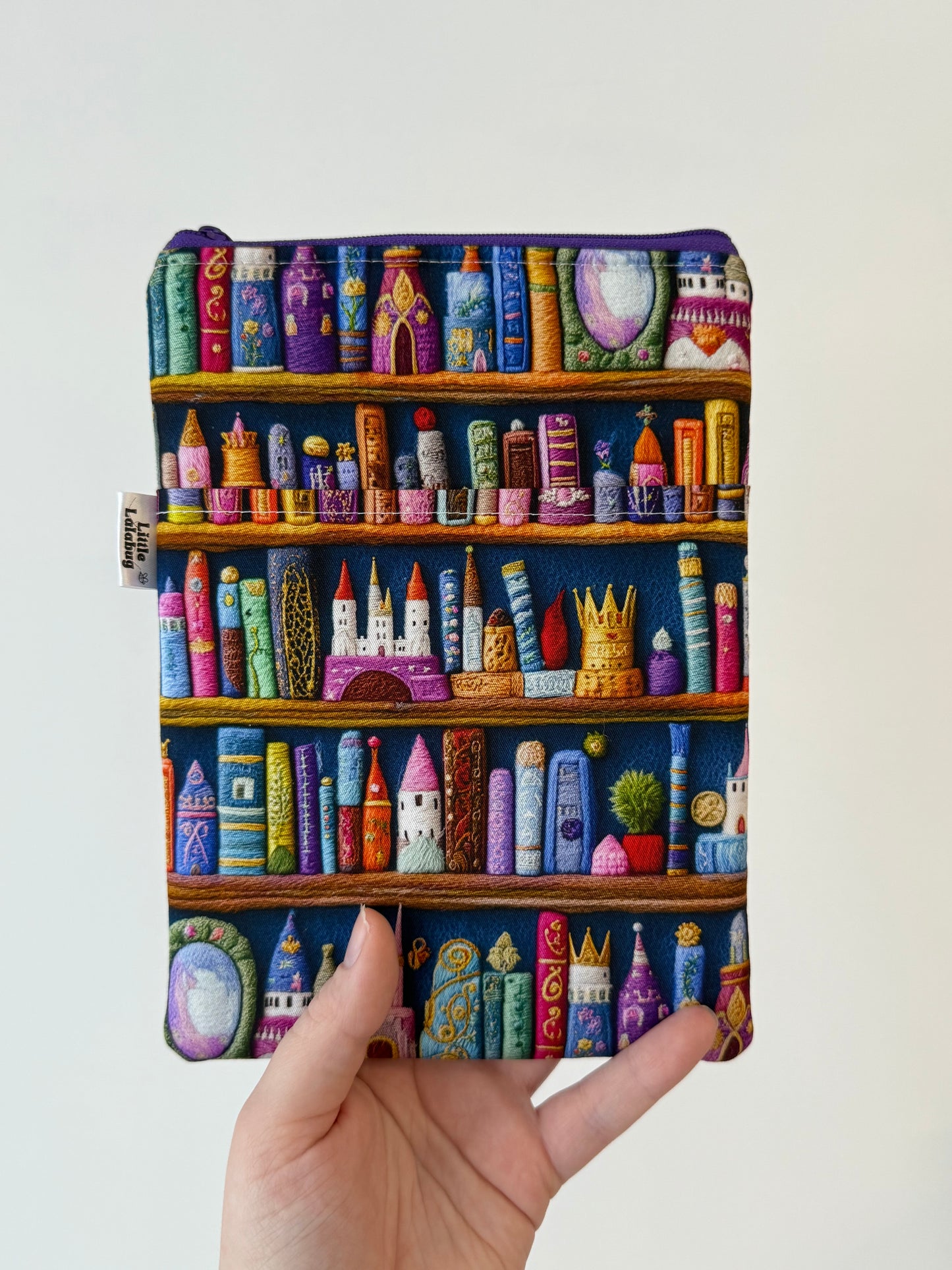 E-Reader Sleeve - Whimsical Bookshelf