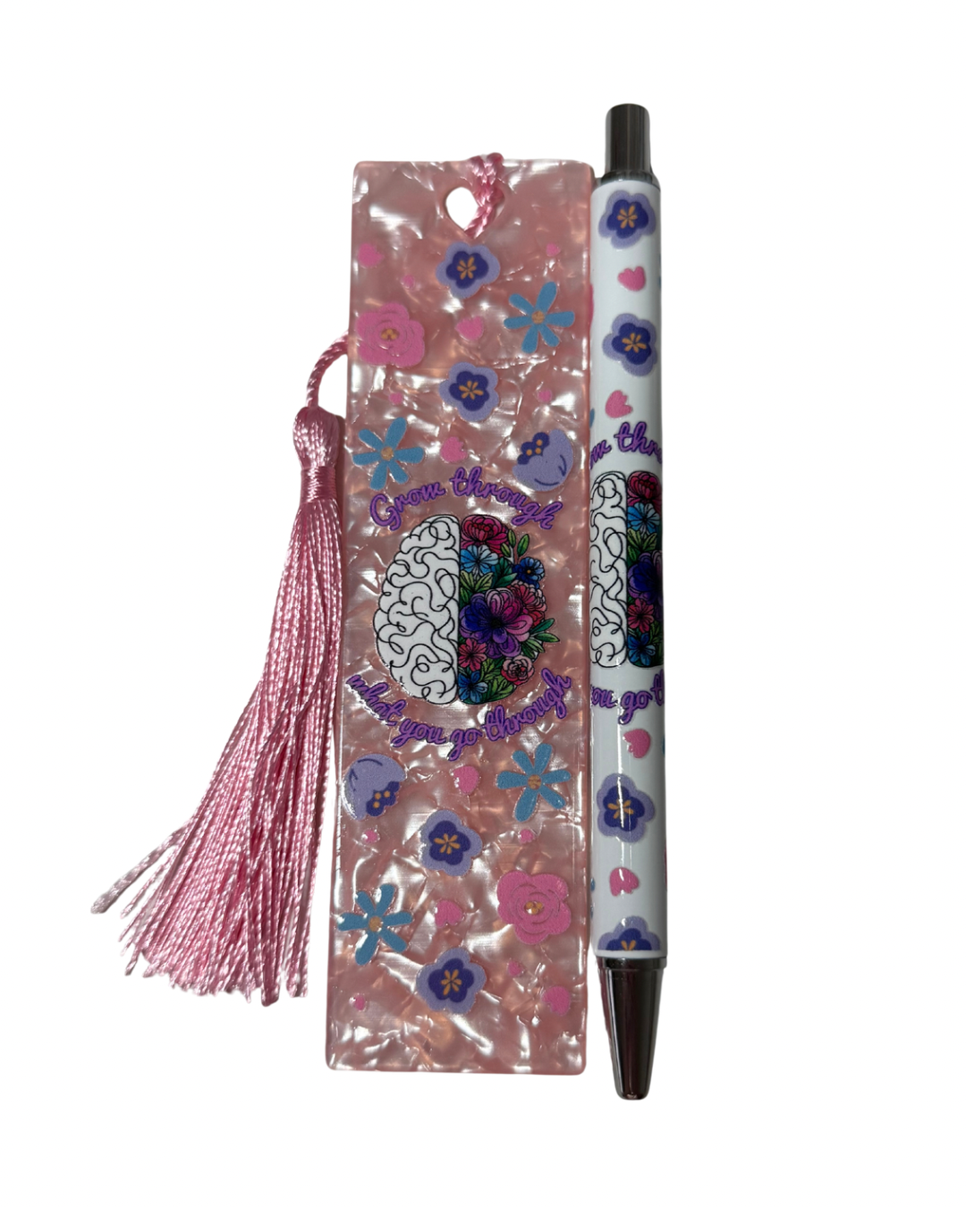 Grow through what you go through pen and bookmark bundle