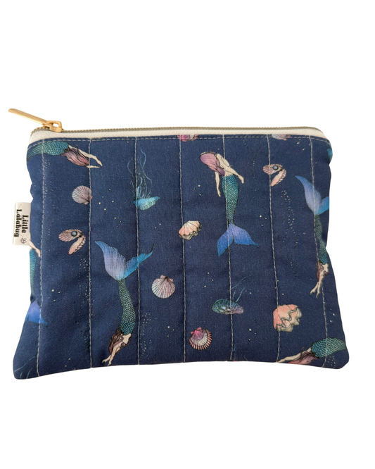 Mermaids Small Quilted Pouch