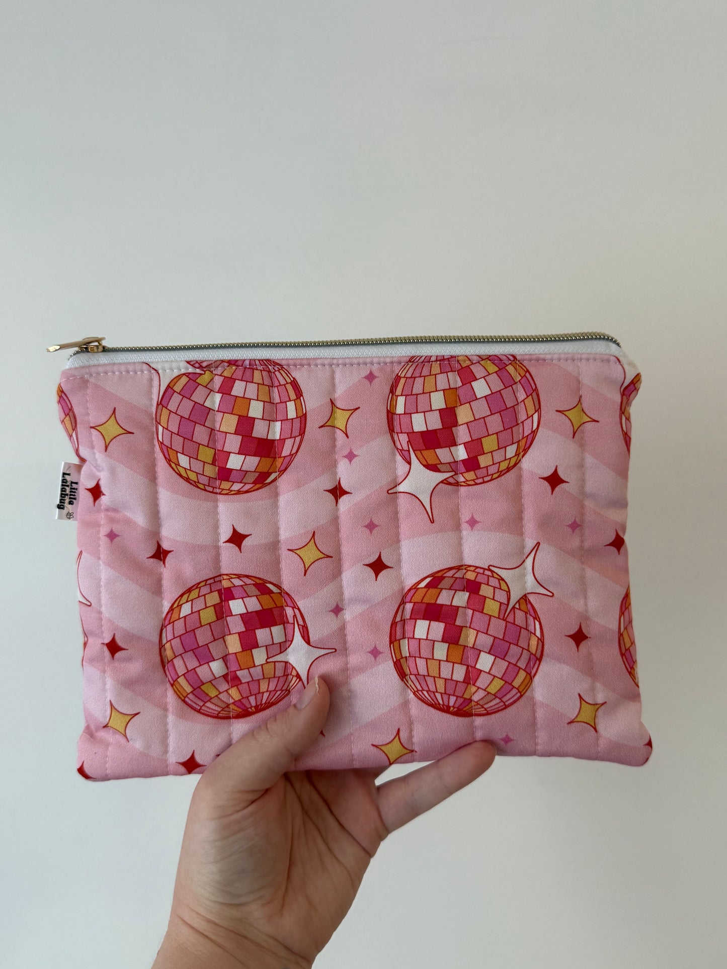 Large Quilted Pouch - Disco