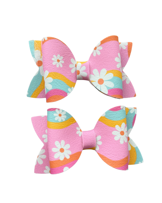 Groovy Floral 2pk Mini Bows