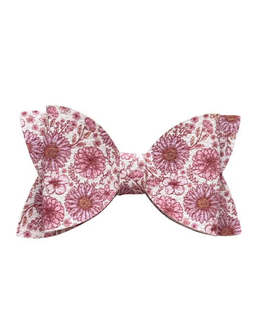 Soft Floral Regular Bow