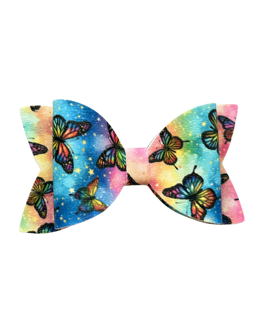 Rainbow Butterflies Regular Bow
