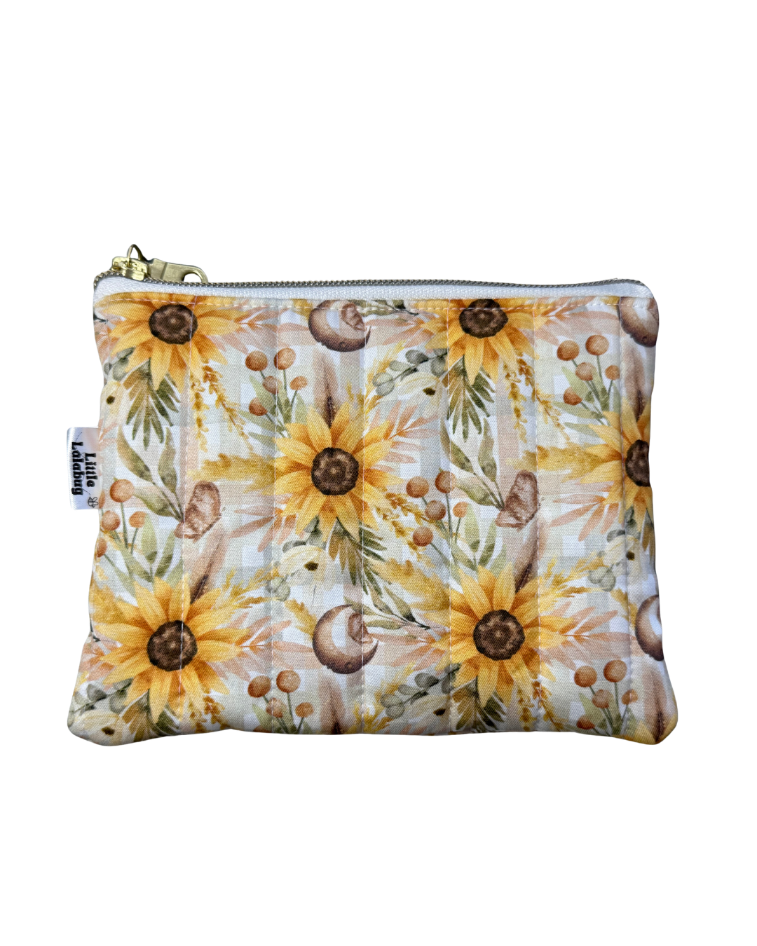 Sunflower Small Quilted Pouch