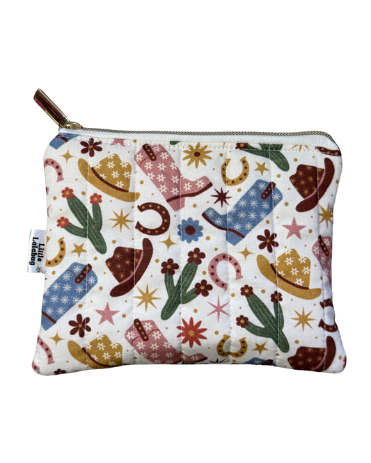 Colourful Western Small Quilted Pouch