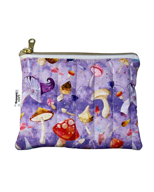 Mushroom Small Quilted Pouch