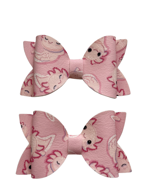 Pink Axolotl 2pk Mini Bows