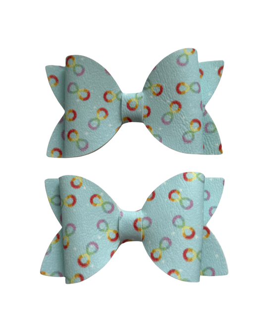 Blue Autism Awareness 2pk Mini Bows