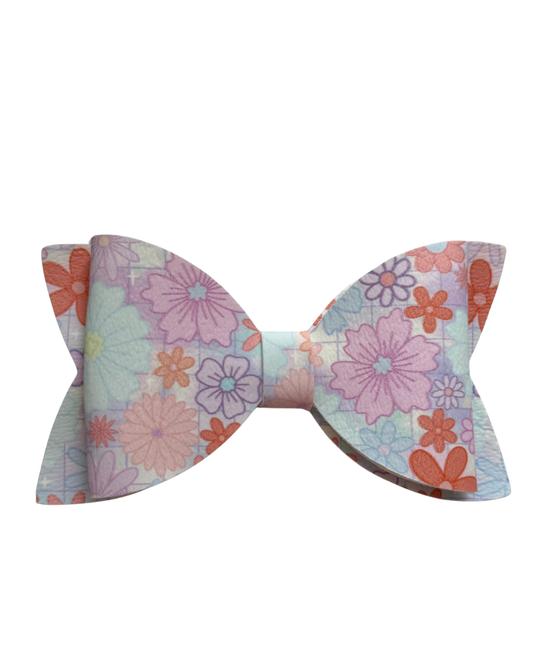 Pastel Floral Regular Bow