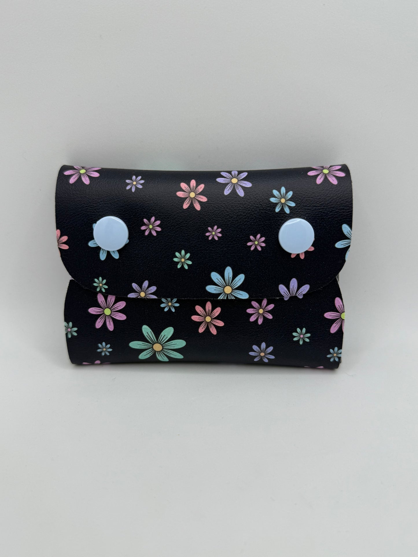 Mini Snap Pouch - Navy Floral