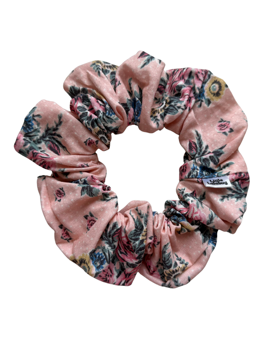 Pink Floral Regular Scrunchie