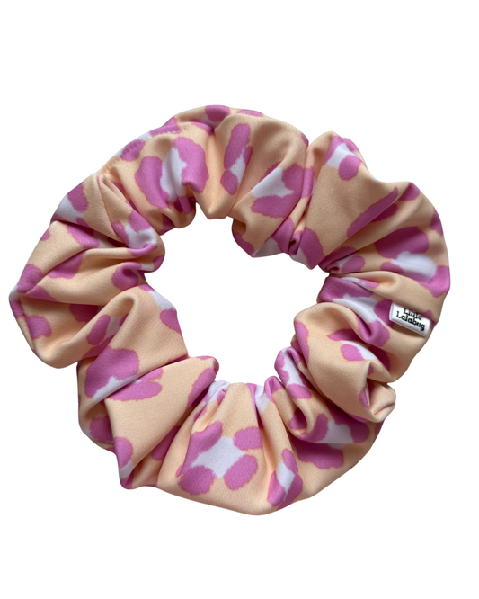 Pink and Orange Leopard Regular Scrunchie