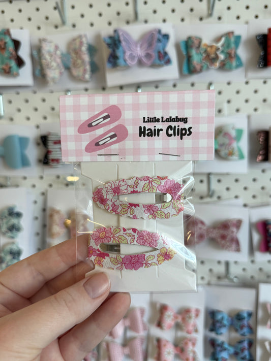 Snap clip 2pk - floral 1