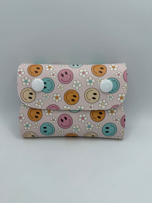 Mini Snap Pouch - Smiley Face