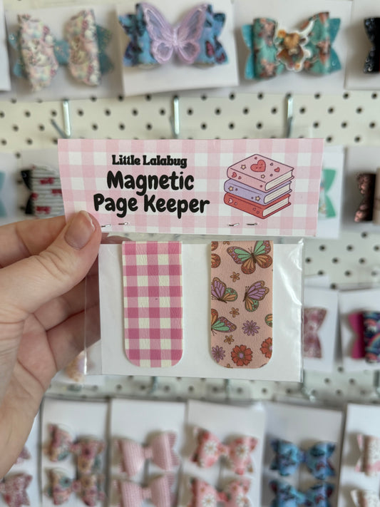 Page keeper - gingham and butterfly