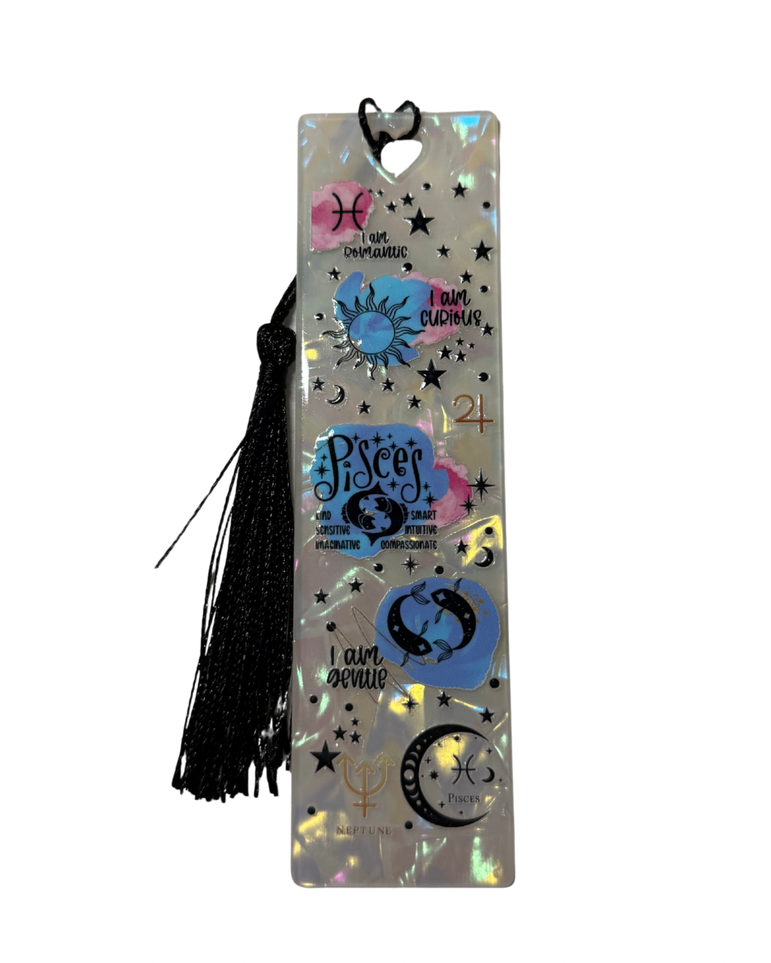 Pisces star sign acrylic bookmark