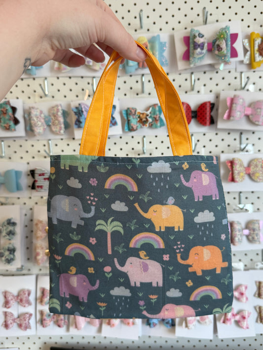 Mini Tote Elephants