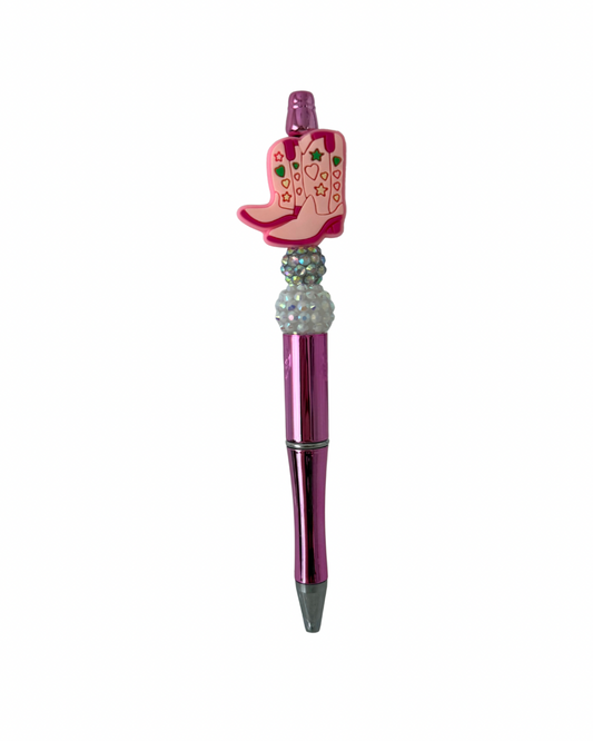 Cowboy boots beaded pen