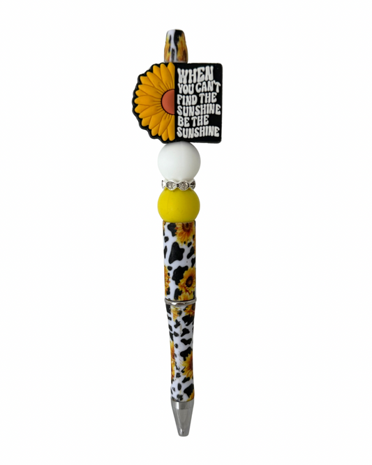Sunflower beaded pen