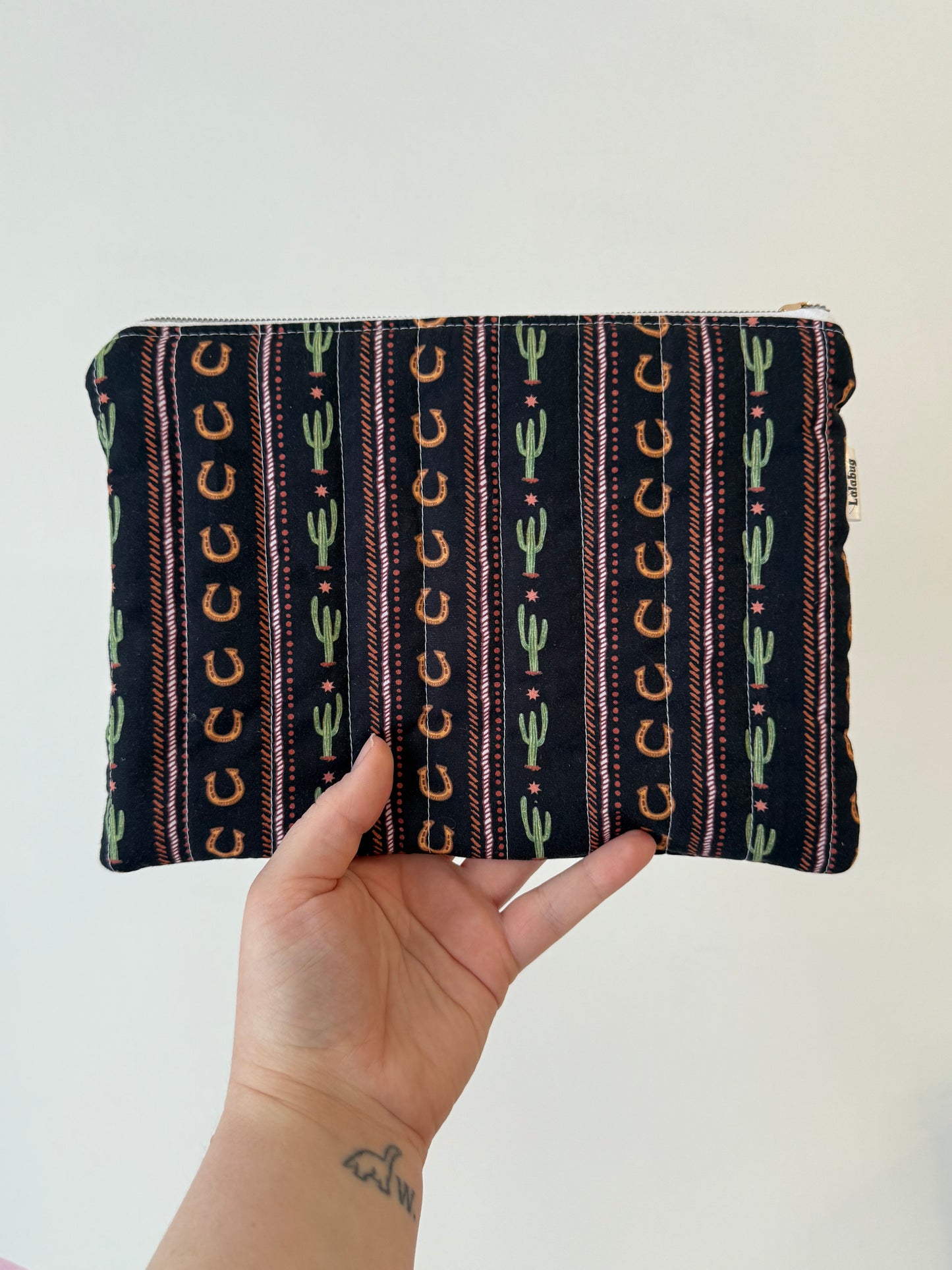 Large Quilted Pouch - Western