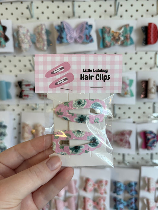 Snap clip 2pk - floral 2