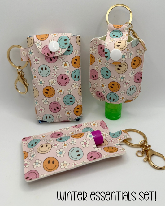 Winter Essentials Keychain Bundle - Smiley Face