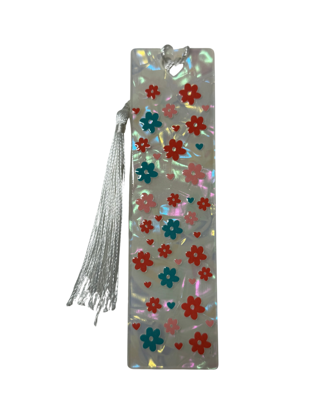 Small flowers acrylic bookmark