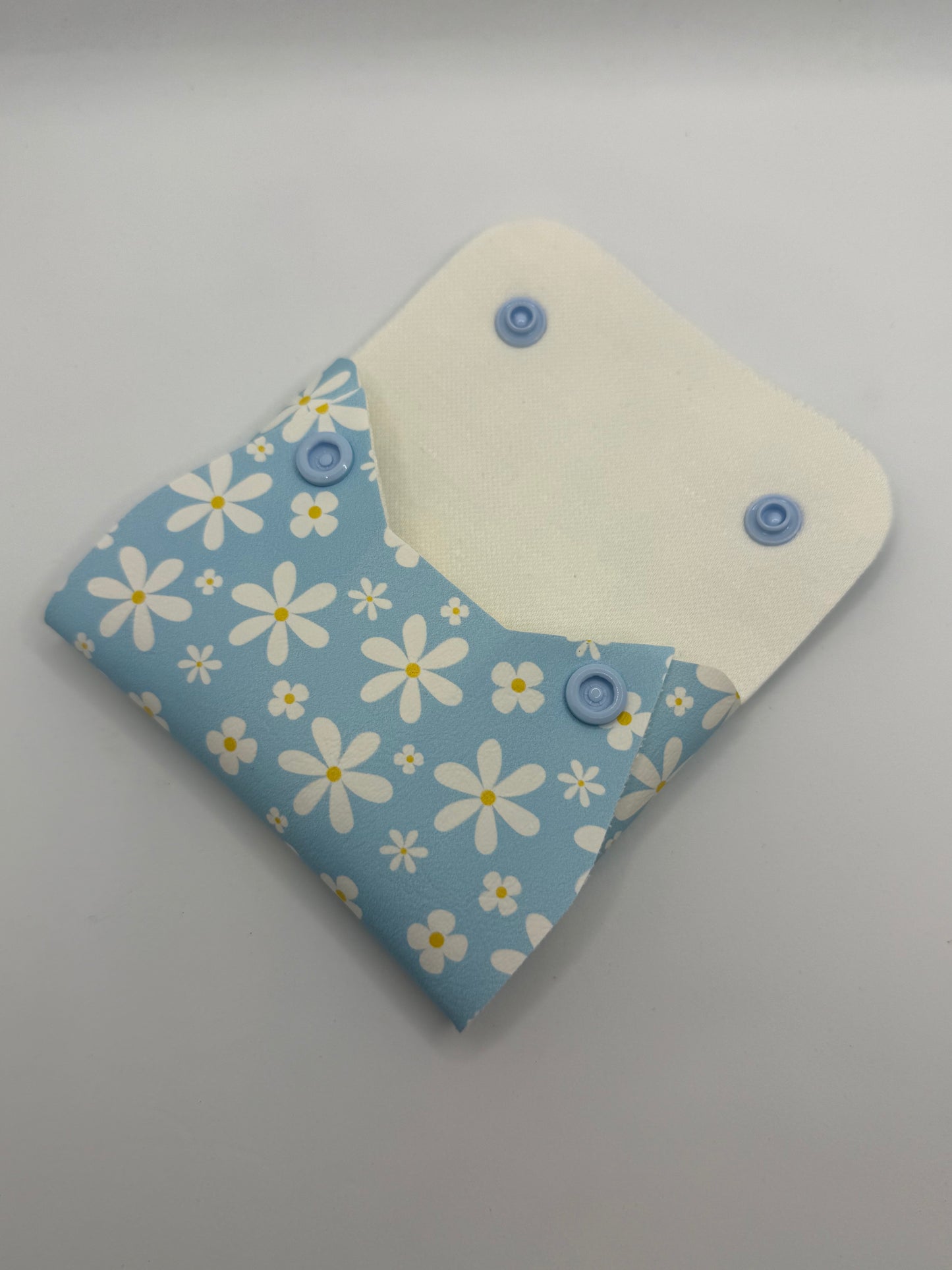 Mini Snap Pouch - Blue Daisy