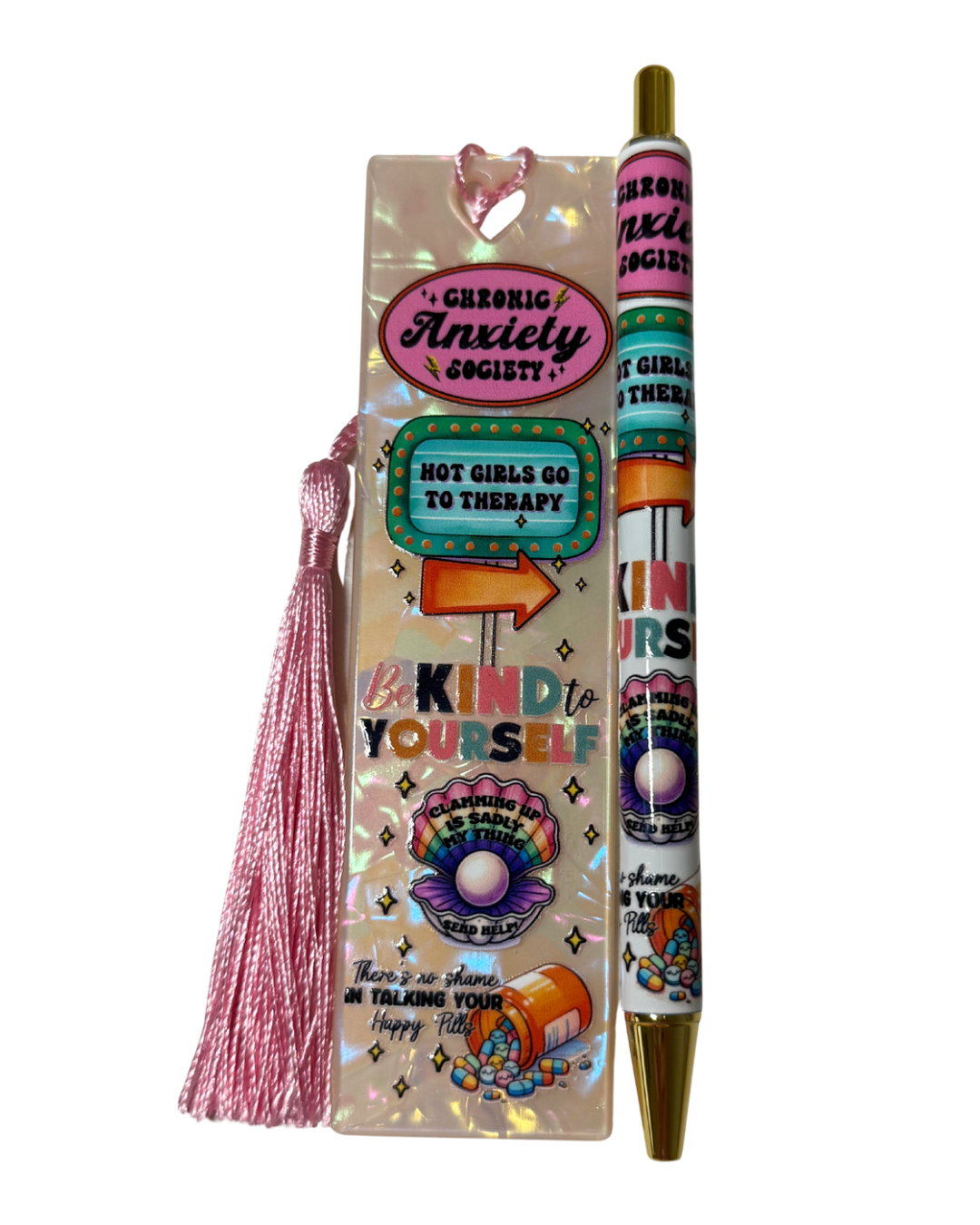 Be kind to yourself pen and bookmark bundle