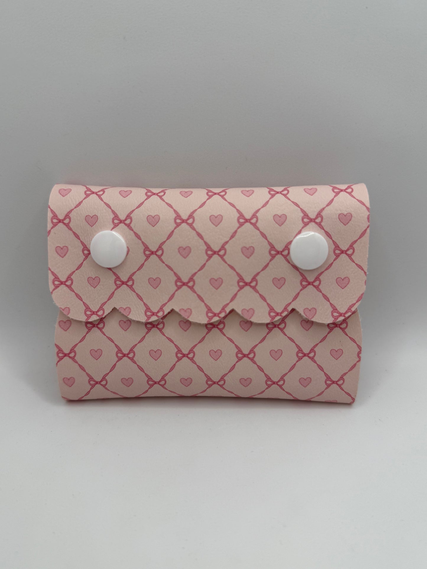 Mini Snap Pouch - Heart Bows