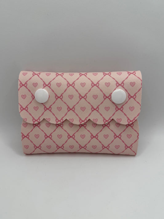 Mini Snap Pouch - Heart Bows