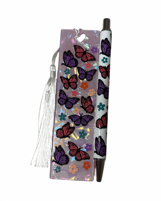Butterflies pen and bookmark bundle