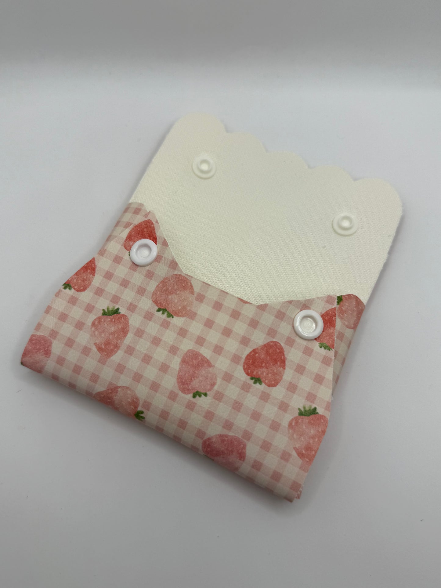 Mini Snap Pouch - Strawberry Gingham