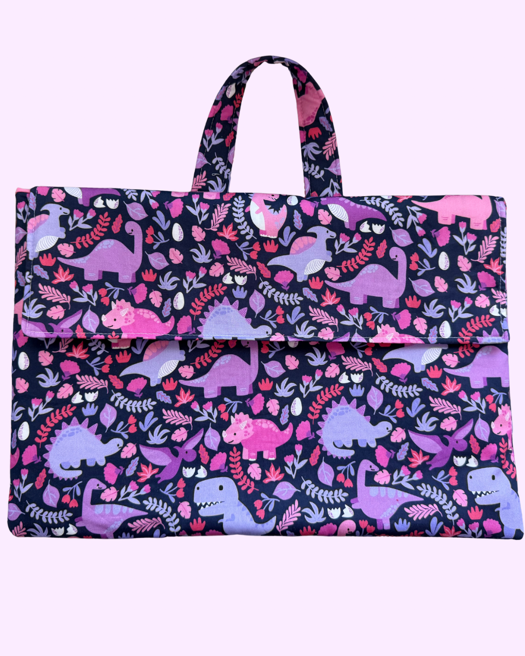 Library Bag - Purple Dino’s