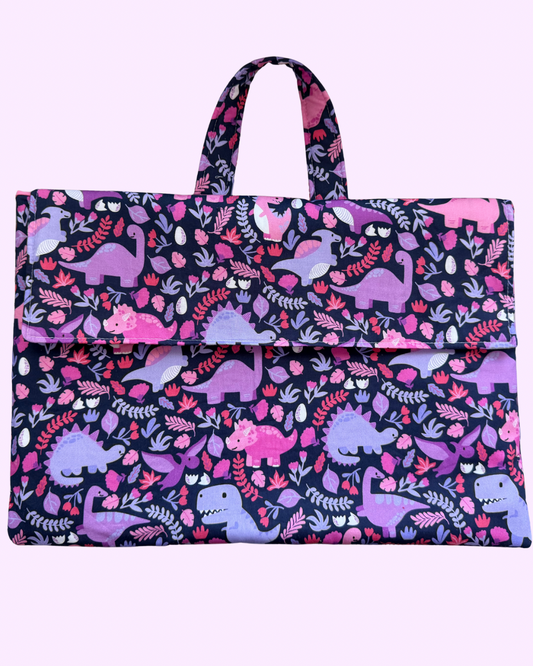 Library Bag - Purple Dino’s