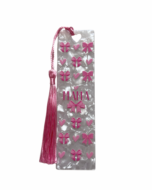 Mama white acrylic bookmark