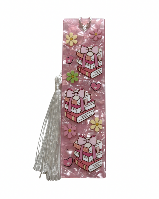 Books pink bookmark
