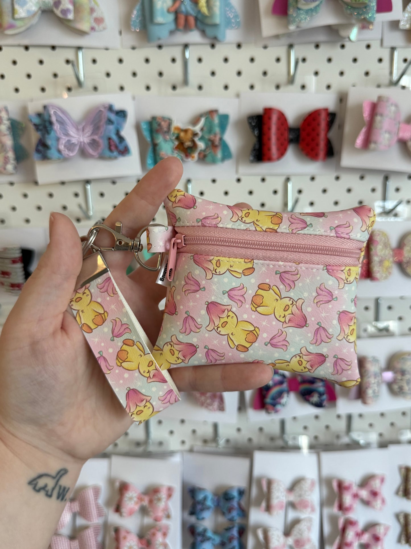 Coin purse + mini keyring - ducky