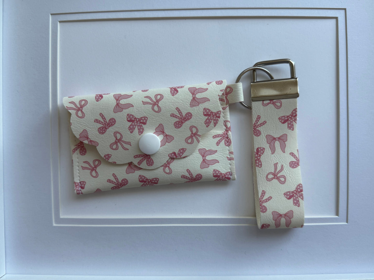 Card wallet - pink bows