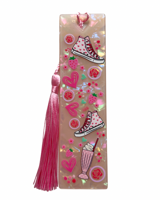Girly sneaker acrylic bookmark